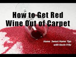 how to get red wine out of carpeting