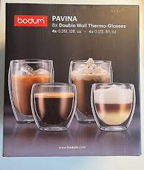 New Glass Tumbler Set Bodum Pavina 4 X