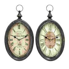 antique oval wall clock