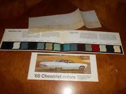 1968 Chevrolet Paint Color Chips