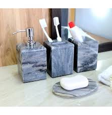 Wholesale bathroom accessories more complete details about product categories information. Kleo Bathroom Accessory Set Made From Natural Stone Bath Accessories Set Of 4 Includes Soap Dispenser Toothbrush Holder Utility And Soap Dish Stonkraft