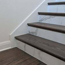 Solid Wood Stair Treads With Tile