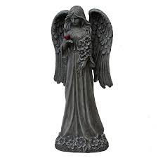 w gray angels and cherubs garden statue