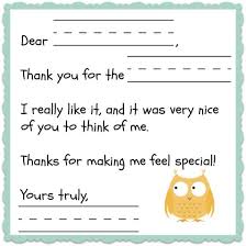 Thank You Note Template For Kids Free Printables Thank You