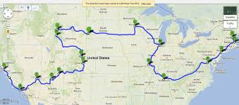Usa Road Trip Route Map Draft 1 Swadeology
