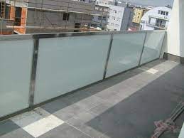 Cable Silver Balcony Glass Railing At