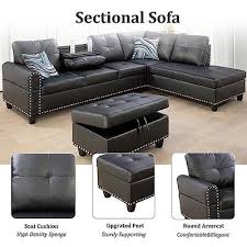 leather sectional sofa l shaped couch