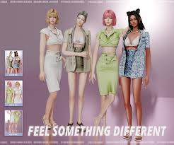 sims 4 clothes set top skirt the