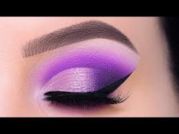 purple cut crease makeup look tutorial