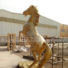 Life Size Rearing Horse Statue