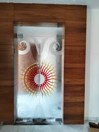 Glass Pooja Door For Home Size