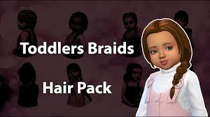 toddlers braids hair pack sims 4