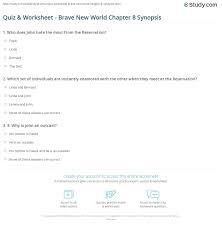 Quiz & Worksheet - Brave New World Chapter 8 Synopsis | Study.com