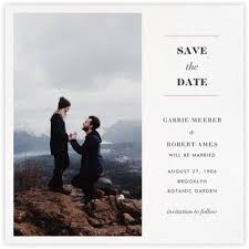 Split Square Save The Date Paperless Post Card Design