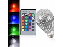 10 Watt Color Changing Led Light Bulb With Remote Control Powered By 3 Vibrant Led S And 10 Watts Of Power Its The Brightest Multi Color Led Bulb And Mood Light Newegg Com