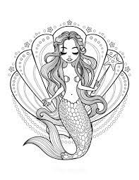 Download ariel mermaid coloring page. 57 Mermaid Coloring Pages Free Printable Pdfs
