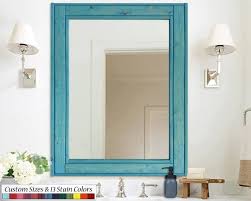 Large Framed Wood Mirror Vanity