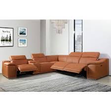 nieves italian leather sectional