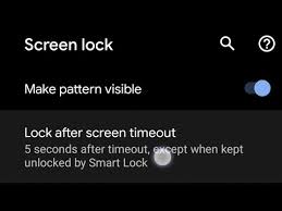 screen lock timeout on android 11