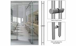 Lockable Glass Door Ladder Pull Handle