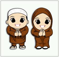 baru sketsa gambar kartun muslim ah