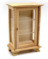 Natural Finish Wood Display Cabinet