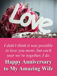 happy anniversary card for wife
