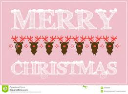 Flat Design Christmas Card Background With Deer Stock Illustration