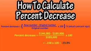 how to calculate percent or percene