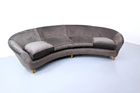 large italian curved sofa at