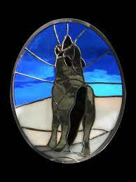 Cat Stain Stained Glass Panels