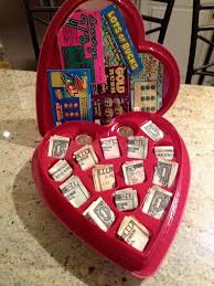 The romantic gifts on these next few pages are certain to make your loved. Great Gift Idea For The Boys Although I Will Be Using Smaller Bills Diy Valentines Gifts Valentine S Day Gift Baskets Creative Valentines
