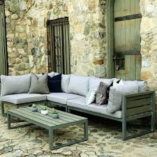 grey modern design outdoor dining sofa