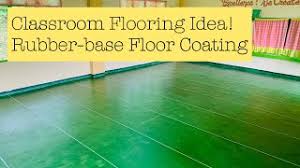 how to apply rubber base floor coating