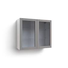Two Glass Door Wall Cabinet