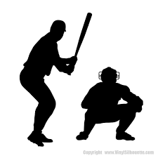 Life Size Baseball Silhouette Decals