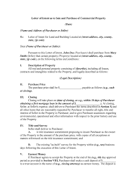 letter of intent to purchase property