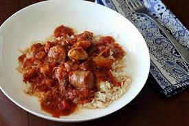 slow cooker creole en with sausage