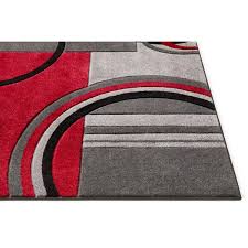 well woven ruby galaxy waves modern geometric grey red 3 11 x 5 3 area rug