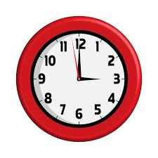 Vector Ilration Of A Red Wall Clock