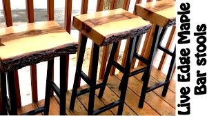 making live edge maple bar stools diy w