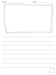 Preschool Lined Paper Template Free Printable Stationery For Kids