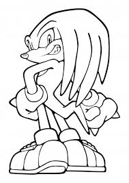Coloring pages are funny for all ages kids to develop focus, motor skills, creativity and color recognition. Echidna Knuckles Looked Back Coloring Pages Sonic The Hedgehog Coloring Pages Colorings Cc