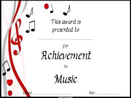 Colorful Musical Notes Award Certificate Templ 2160