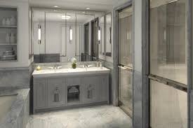 This post brought to you by frogtape®. Gray Master Bathroom Contemporary Bathroom Corcoran