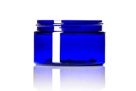Cobalt Blue Pet Low Profile Jar 4 Oz