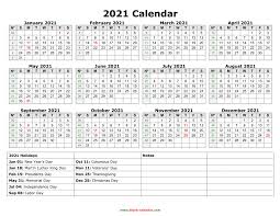 You can download these printable calendars and either save to your system and edit or print the same. Yearly Calendar 2021 Free Download And Print