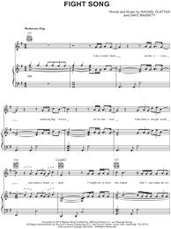 This is such an amazing song by rachel platten, that one just cannot stay away from c+ b a b b c+ my power's turned on b a g g g starting right now i'll be strong (i'll be strong) g a b a g a a i'll play my fight song b a b b b and i. Fight Song Sheet Music 26 Arrangements Available Instantly Musicnotes