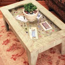 Display Coffee Table Distressed Moss