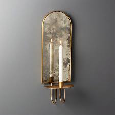 Edin Antiqued Mirror Taper Candle Wall